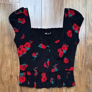 Zara • Romantic Rose Blouse